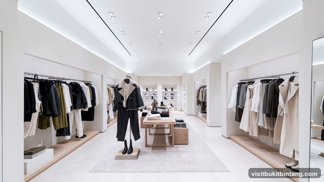 Interior of a fashion retail store