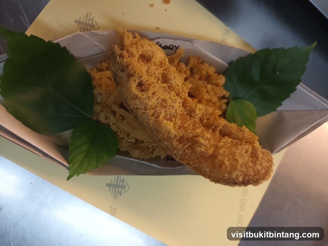 Fried Food with Leaves