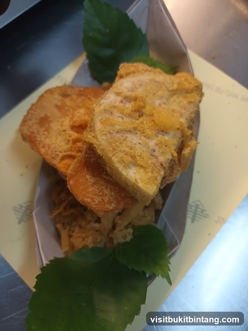 Fried Food with Leaves