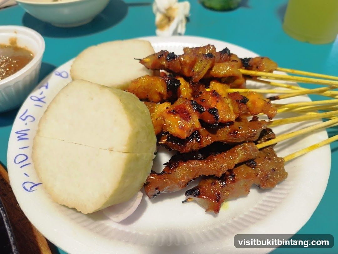 Chicken Satay with Rice Cakes