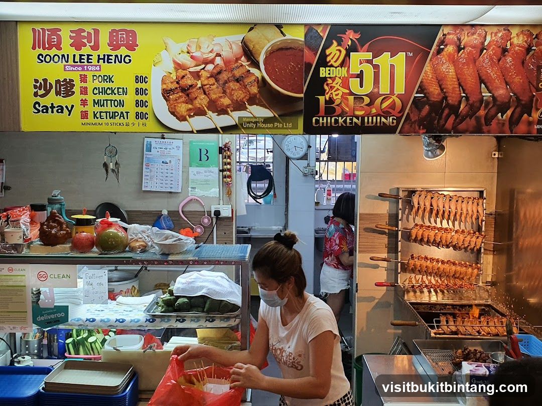 BBQ Chicken Wings and Satay Stall