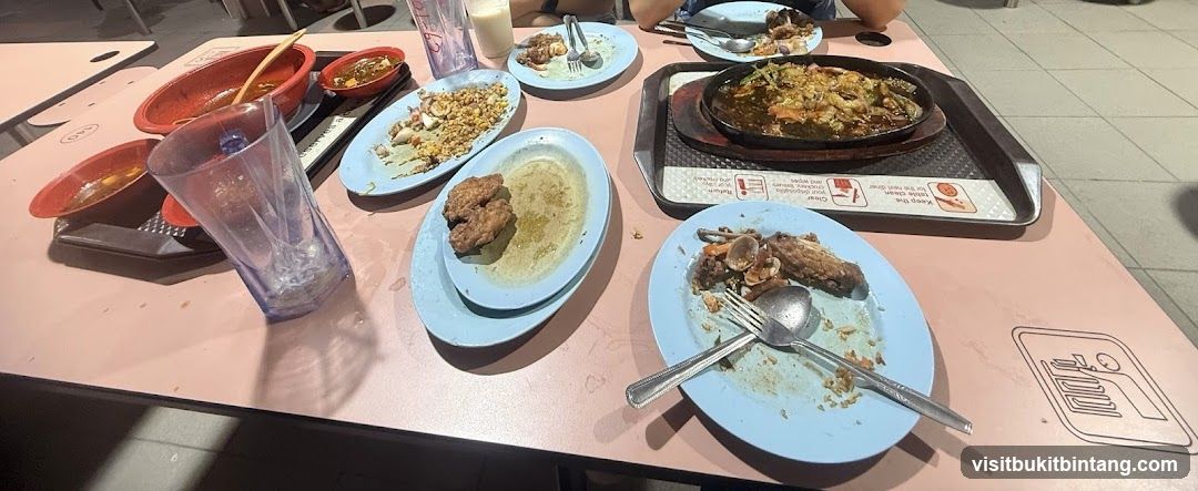 Messy table after a meal