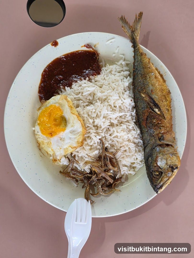 Nasi Lemak with Fried Fish