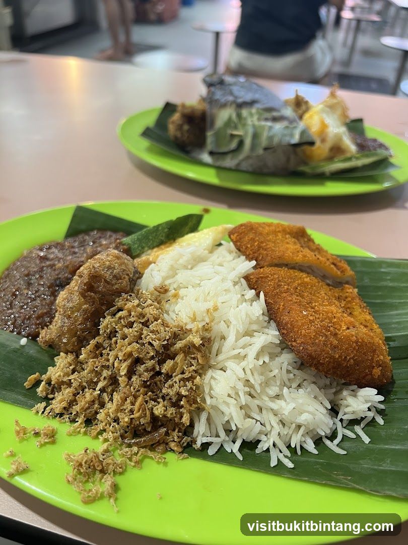 Nasi Lemak with Fried Chicken