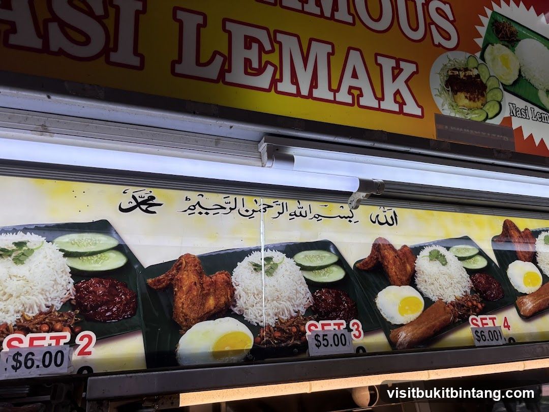 Famous Nasi Lemak Menu