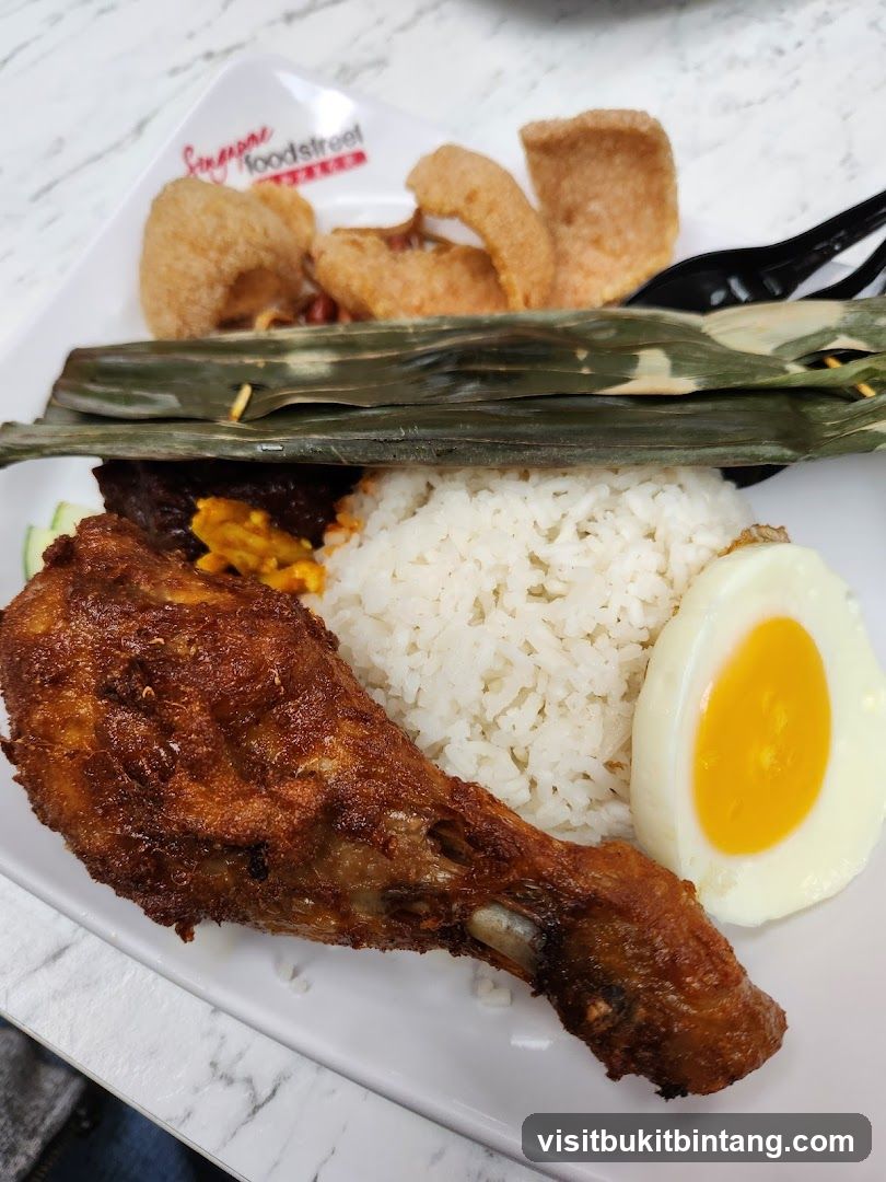 Nasi Lemak with Fried Chicken