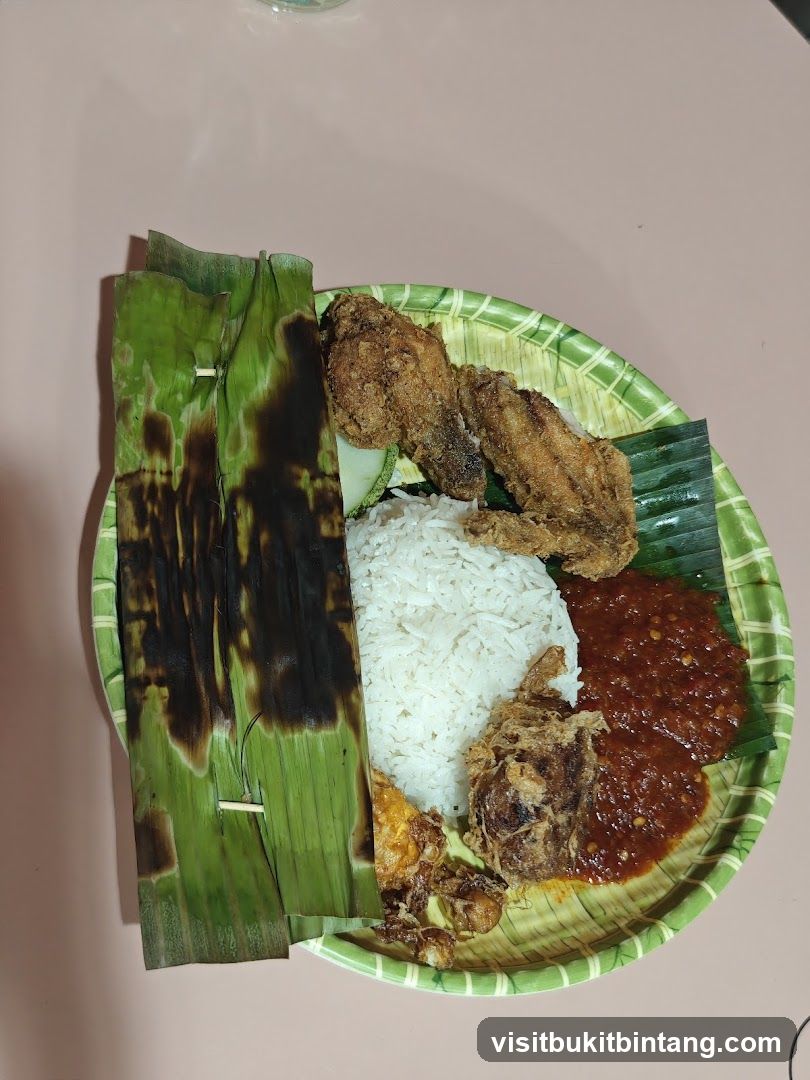 Nasi Lemak with Fried Chicken
