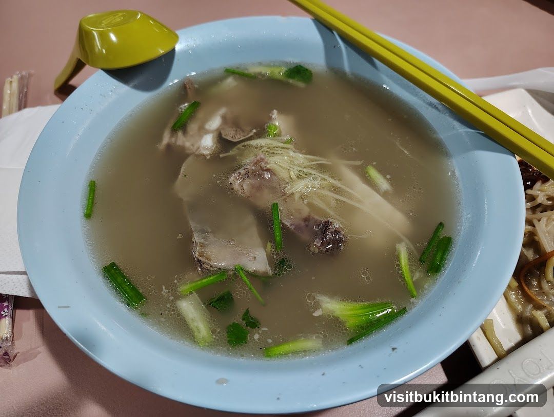 Bowl of Soup with Meat and Noodles