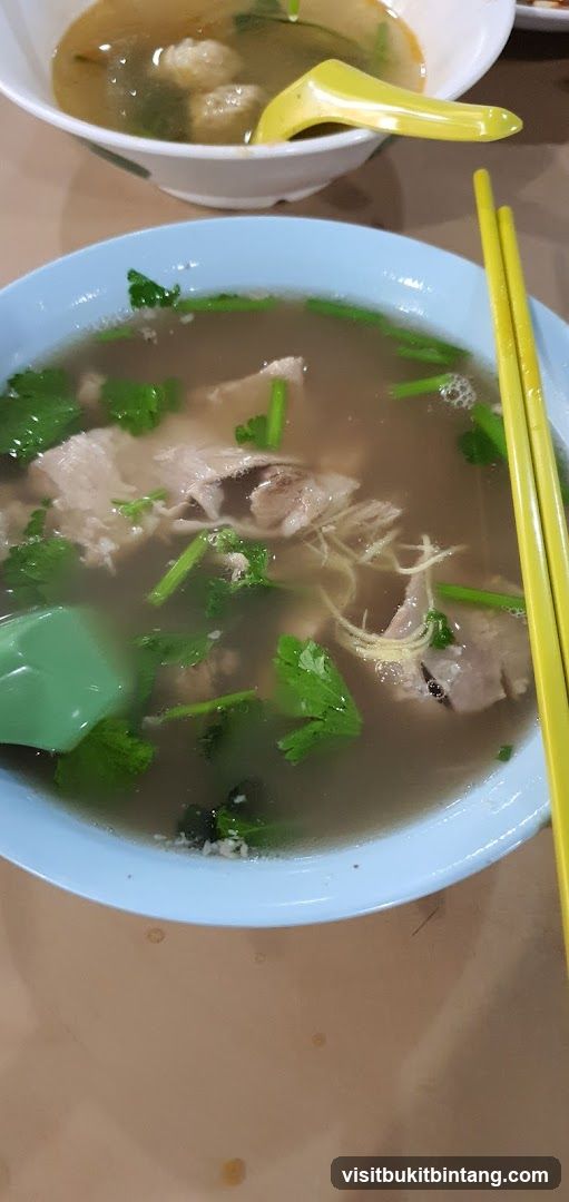 Bowl of Soup with Meat and Greens