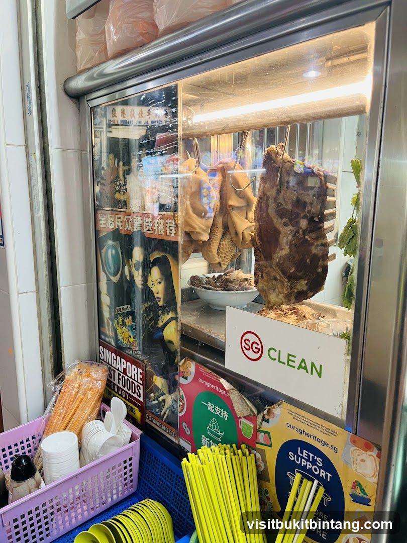 Food Display with Promotional Materials