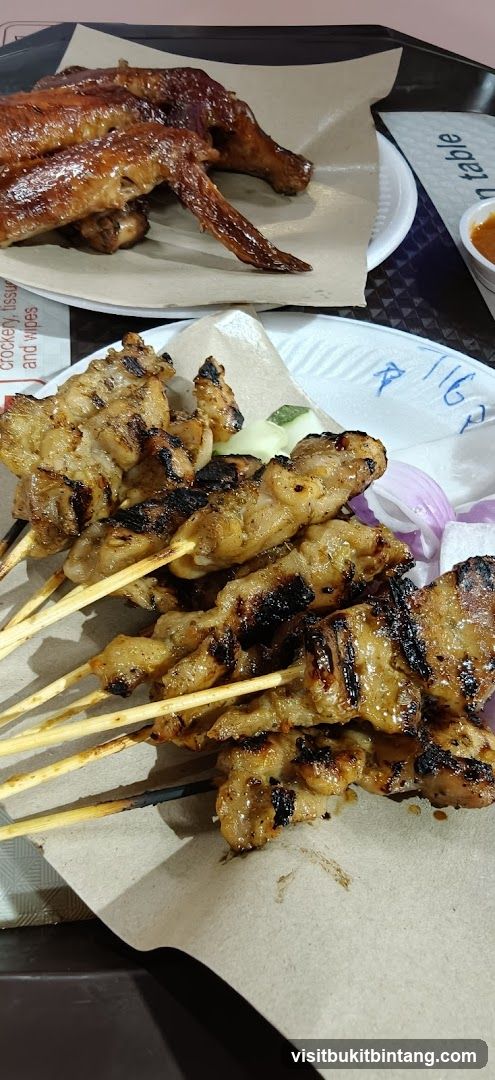 Grilled Chicken Wings and Satay Skewers
