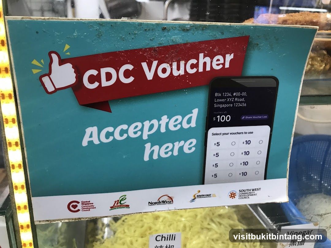 CDC Voucher Accepted Here Sign
