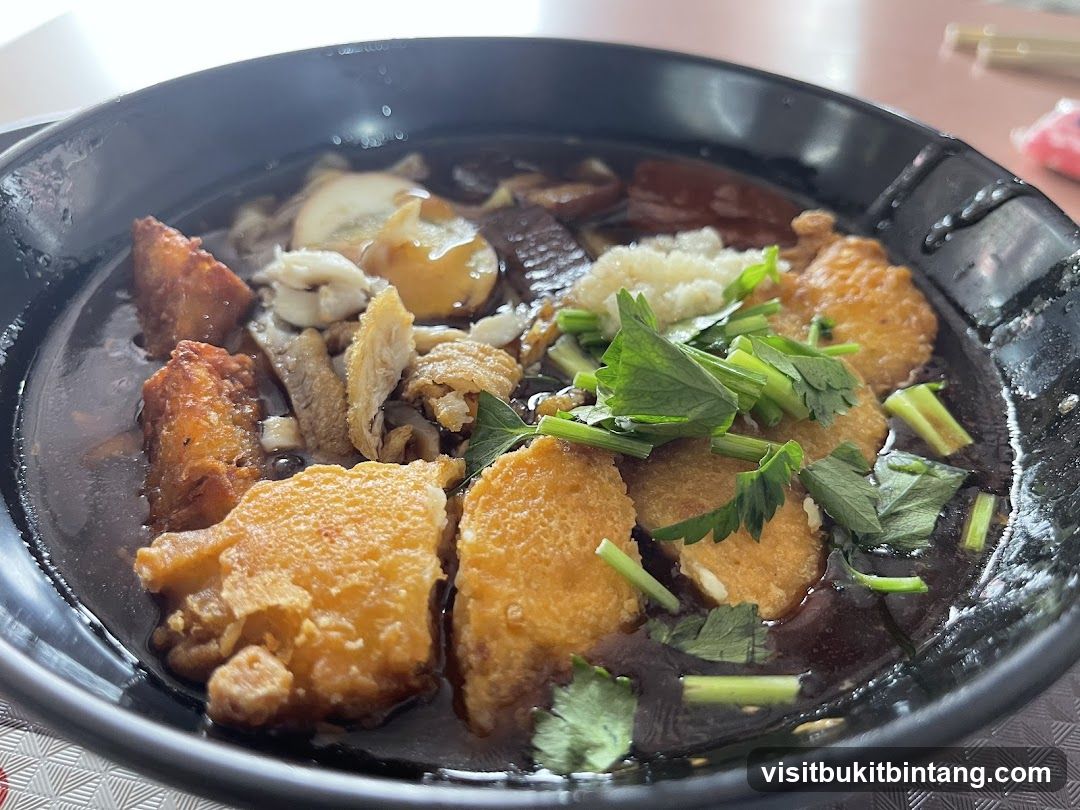 Bowl of Noodles with Fried Tofu and Greens