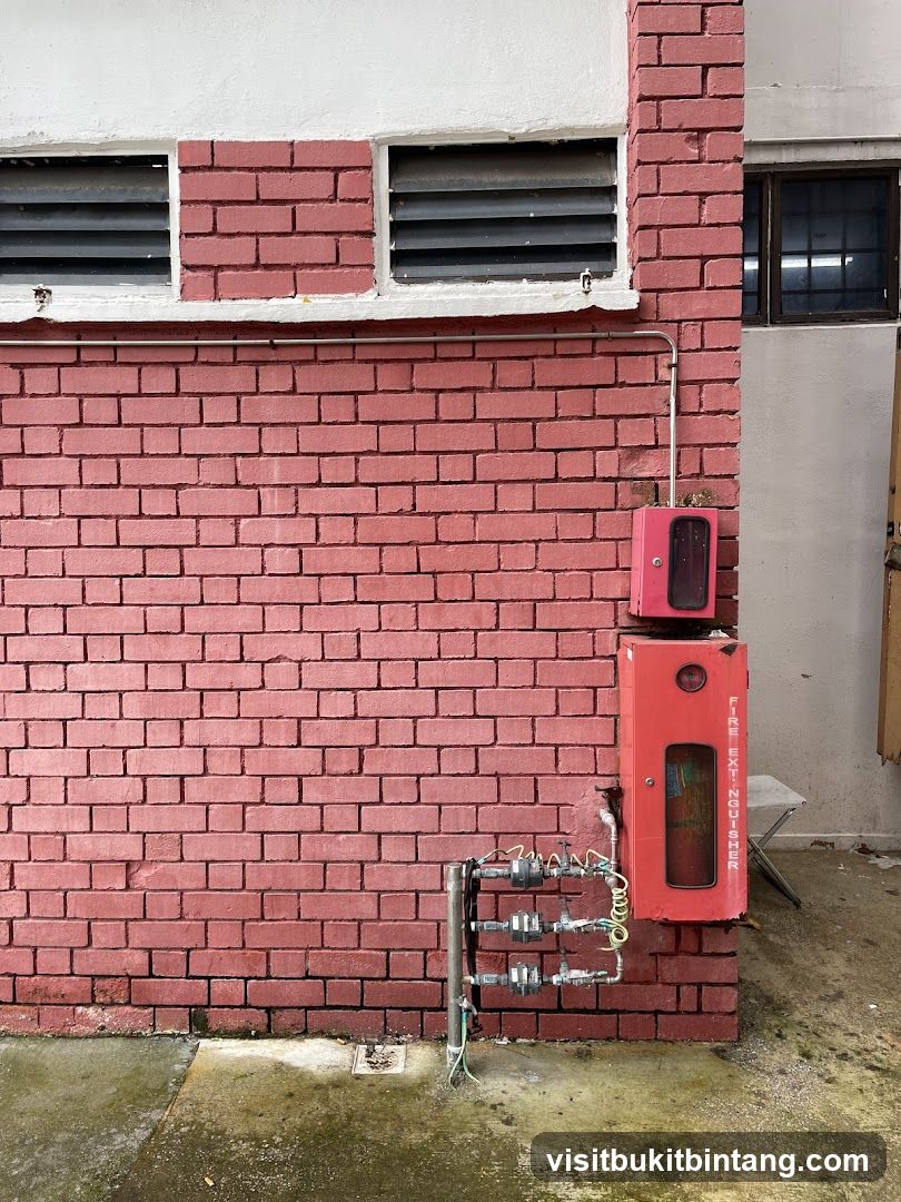 Fire Extinguisher Box on Brick Wall