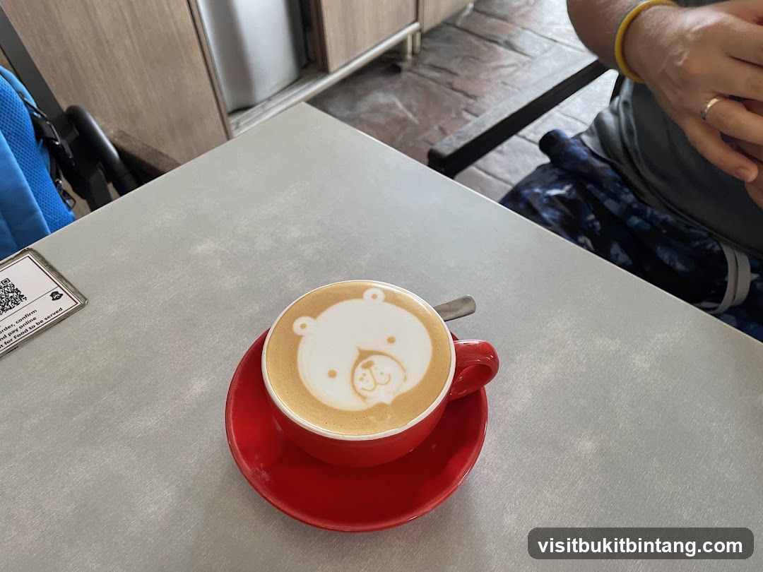 Latte with Bear Art