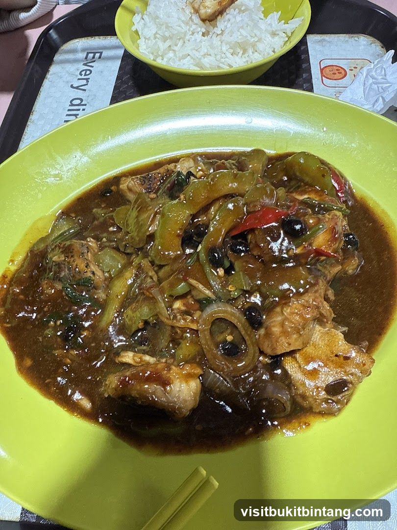 Chicken with Black Bean Sauce and Rice