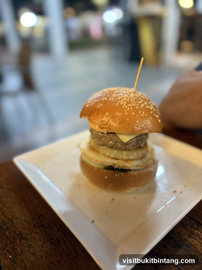 Burger on a plate