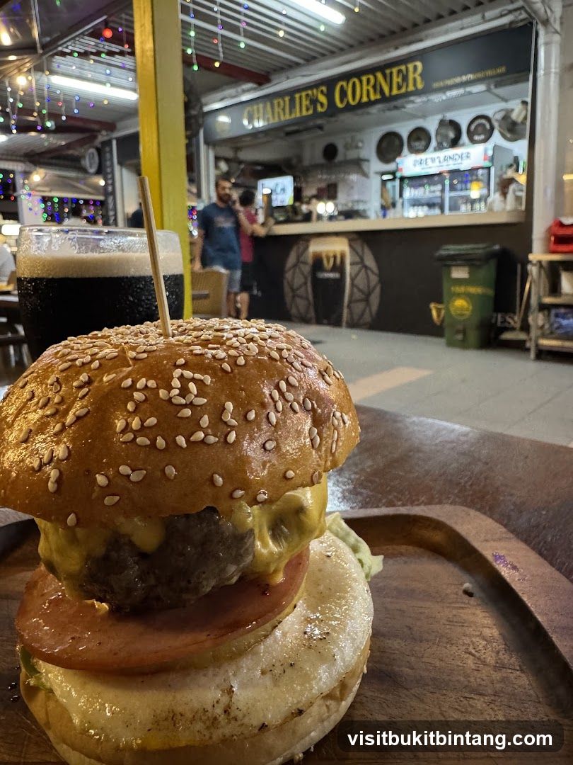 Burger and Beer at Charlie's Corner