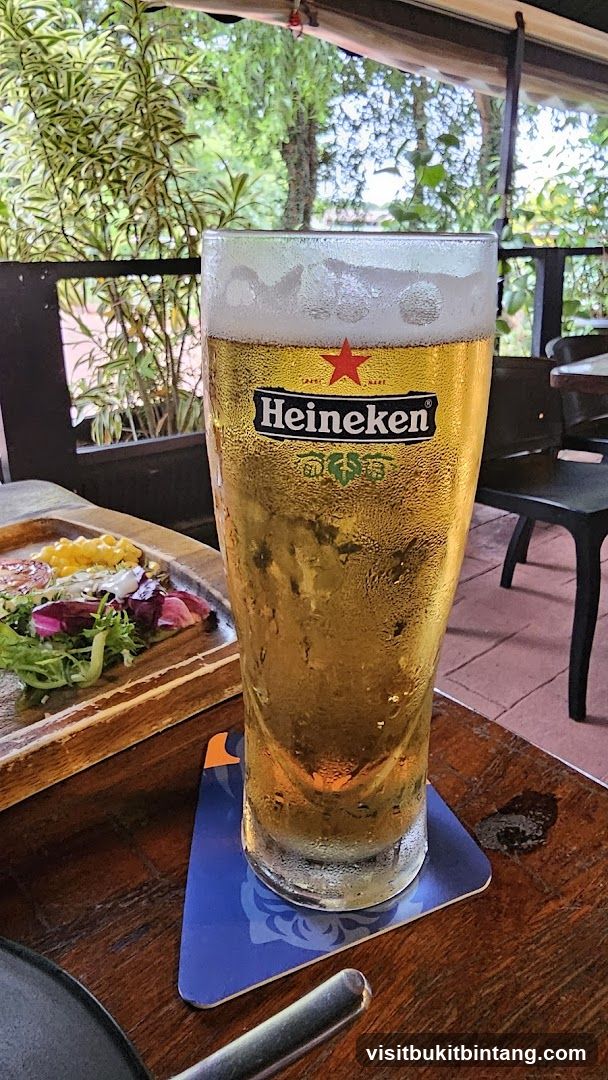 Heineken Beer with Salad