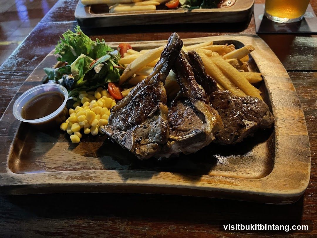 Lamb Chops with Fries and Salad