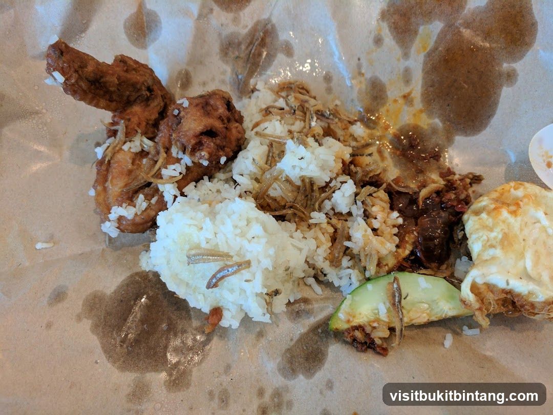 Nasi Lemak with Fried Chicken