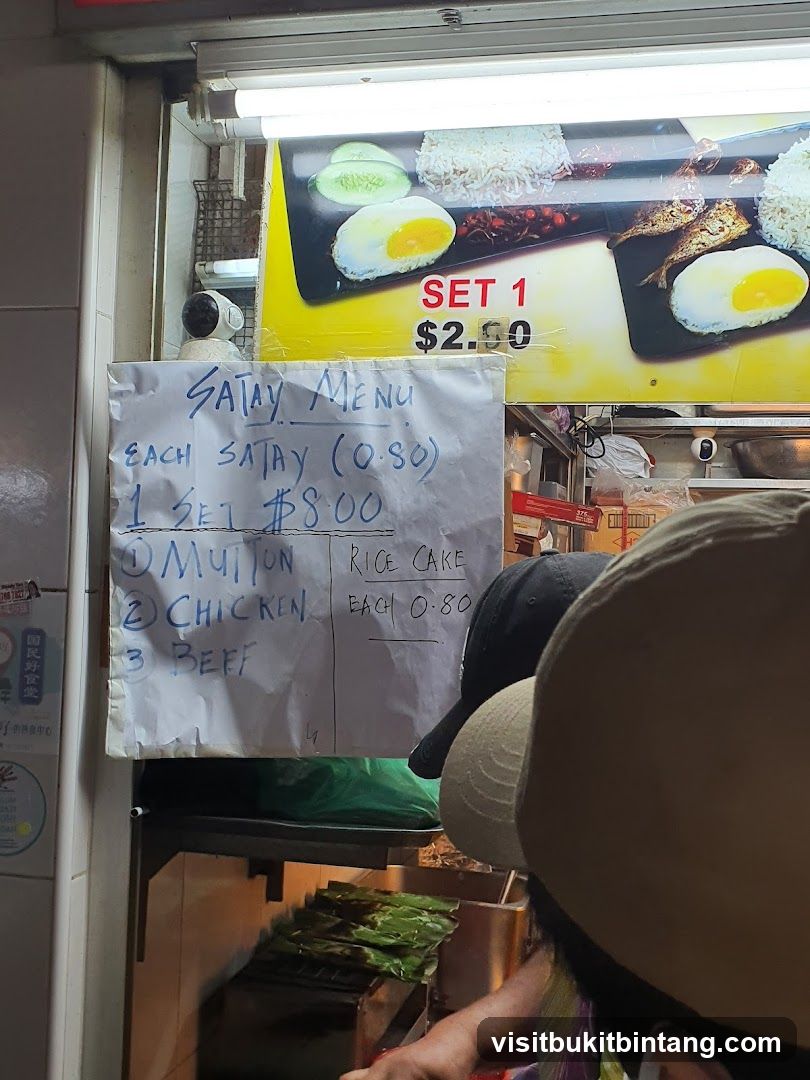 Satay Menu