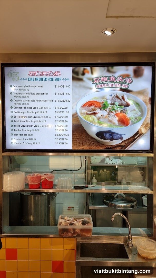 King Grouper Fish Soup Menu