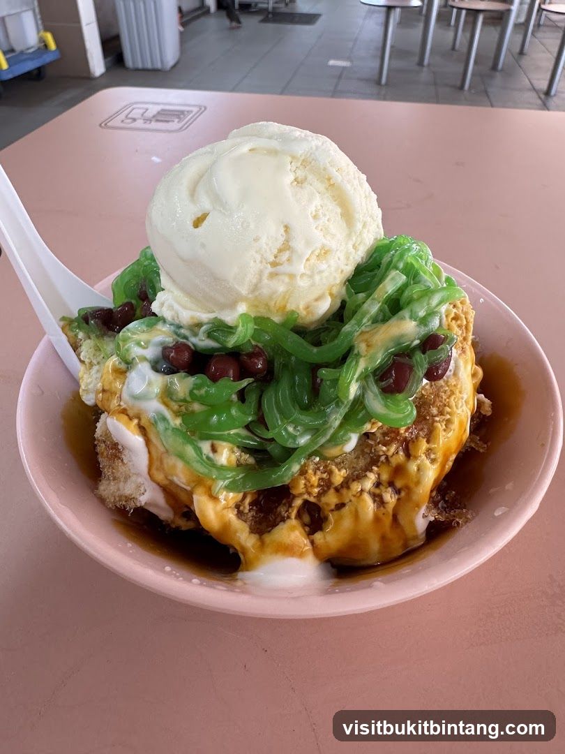 Dessert with Ice Cream and Red Beans