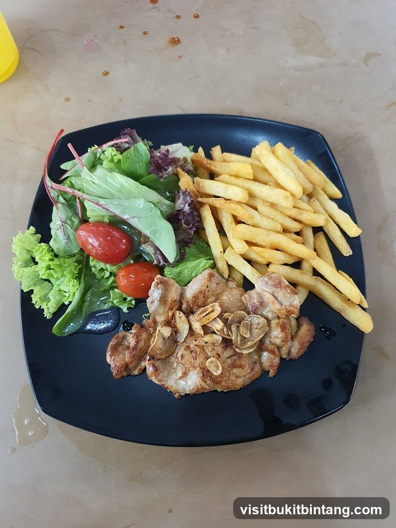Pork Chop with Fries and Salad