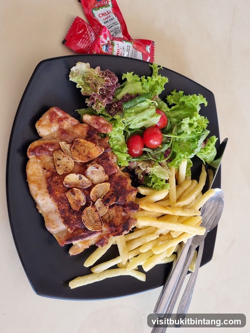 Chicken Steak with Fries and Salad