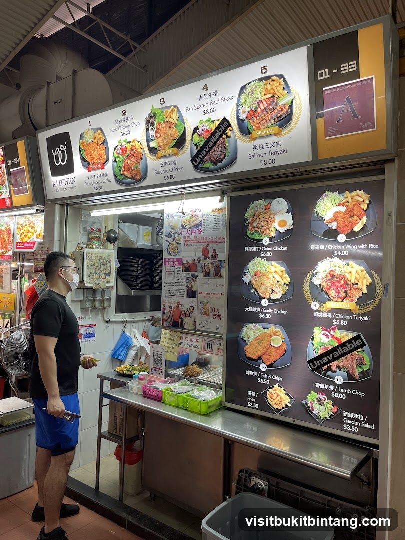 Western Food Stall Menu