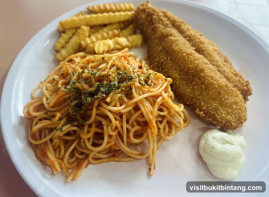 Fish and Chips with Spaghetti