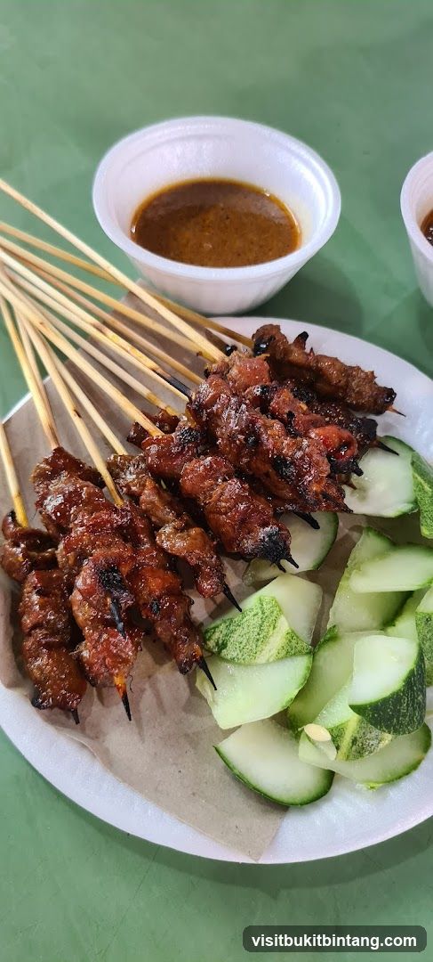 Satay Skewers with Peanut Sauce and Cucumber
