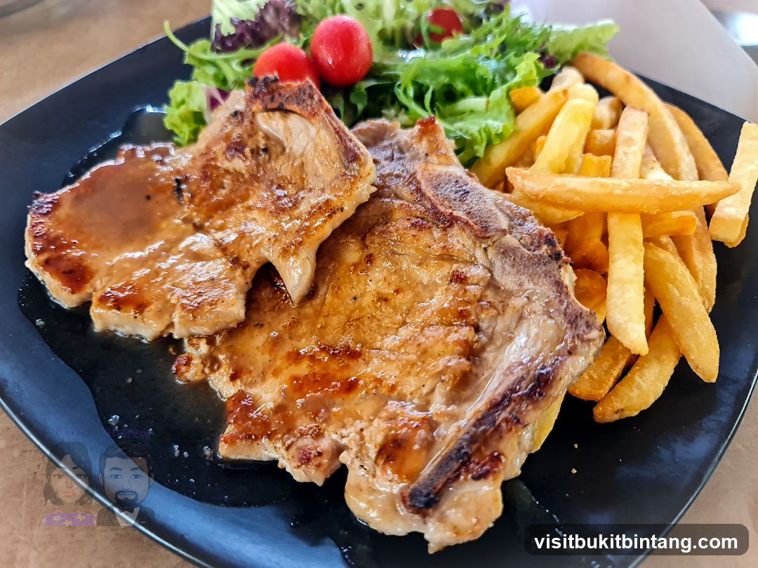 Pork Chops with Fries and Salad