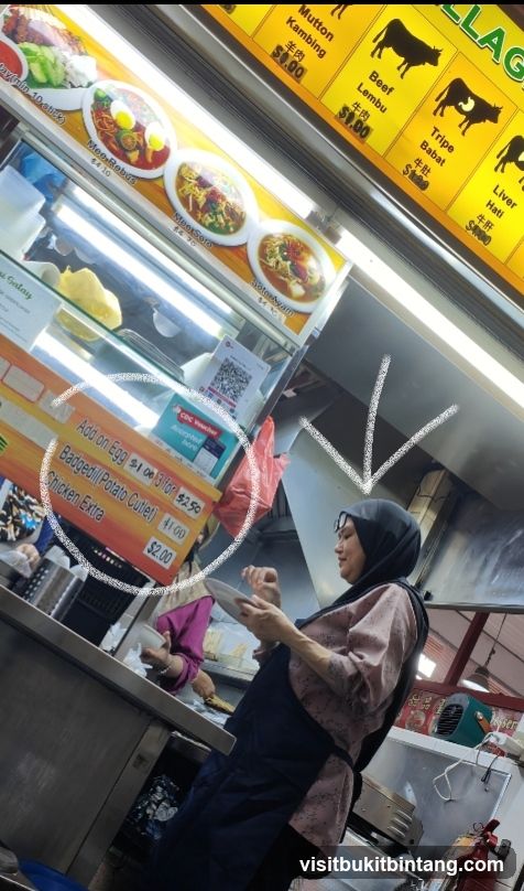 Food Stall Menu and Staff