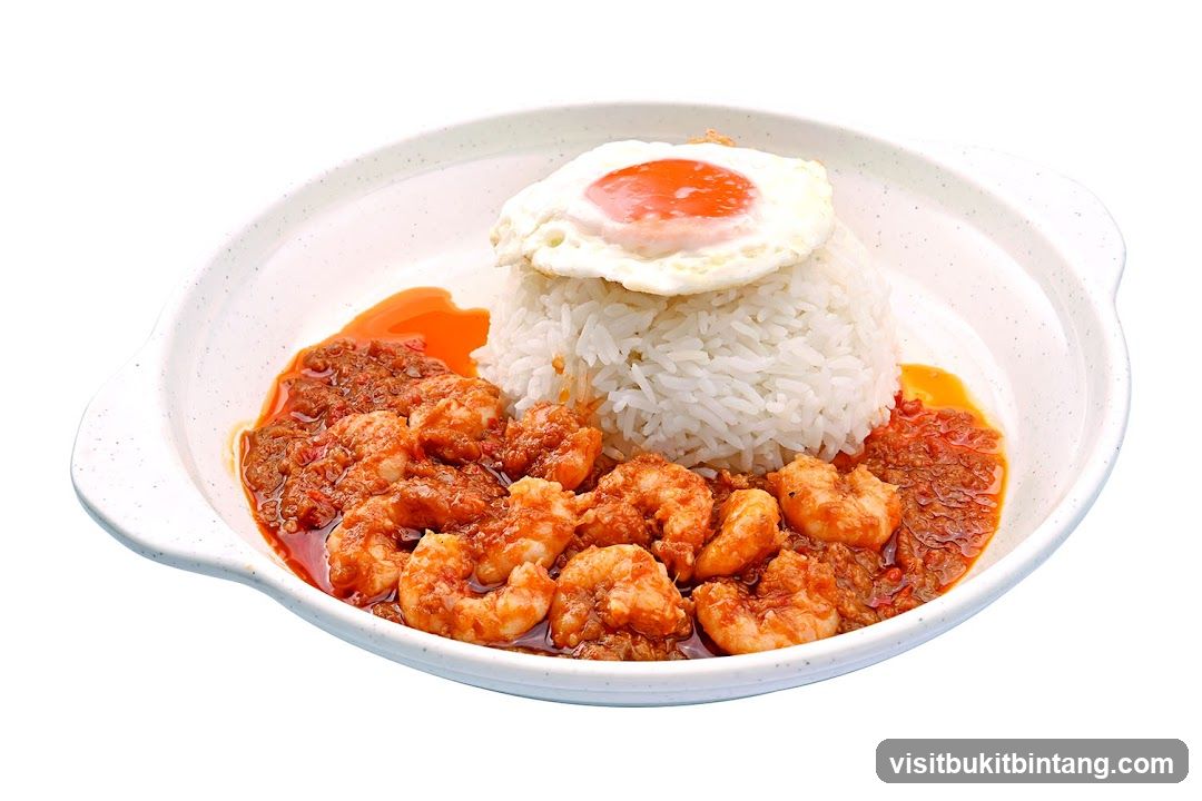 Shrimp and Rice with Fried Egg