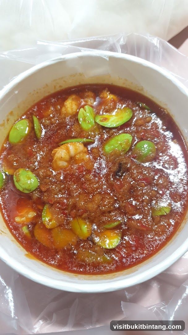 Shrimp and Stink Beans in Chili Paste