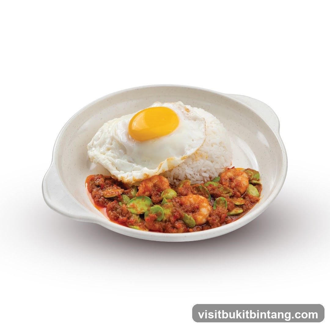 Shrimp and Stink Bean Rice with Fried Egg