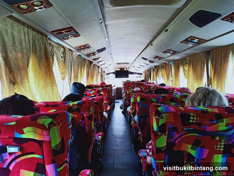 Interior of a bus