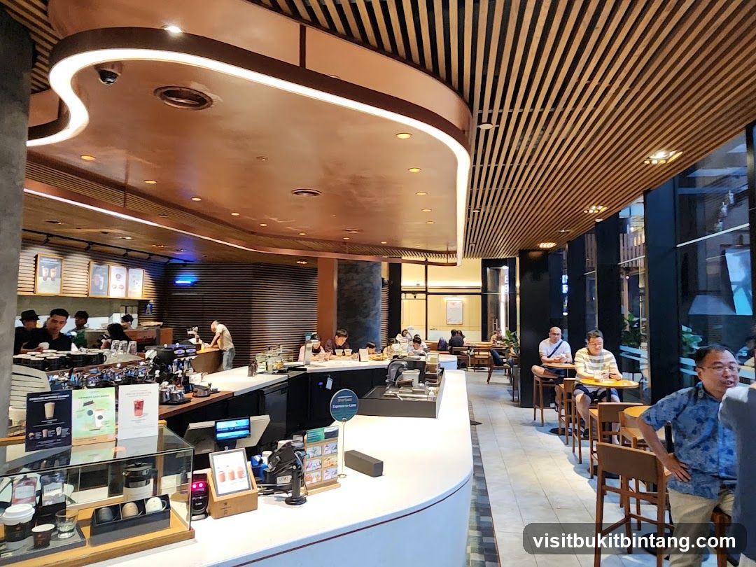 Interior of a modern café