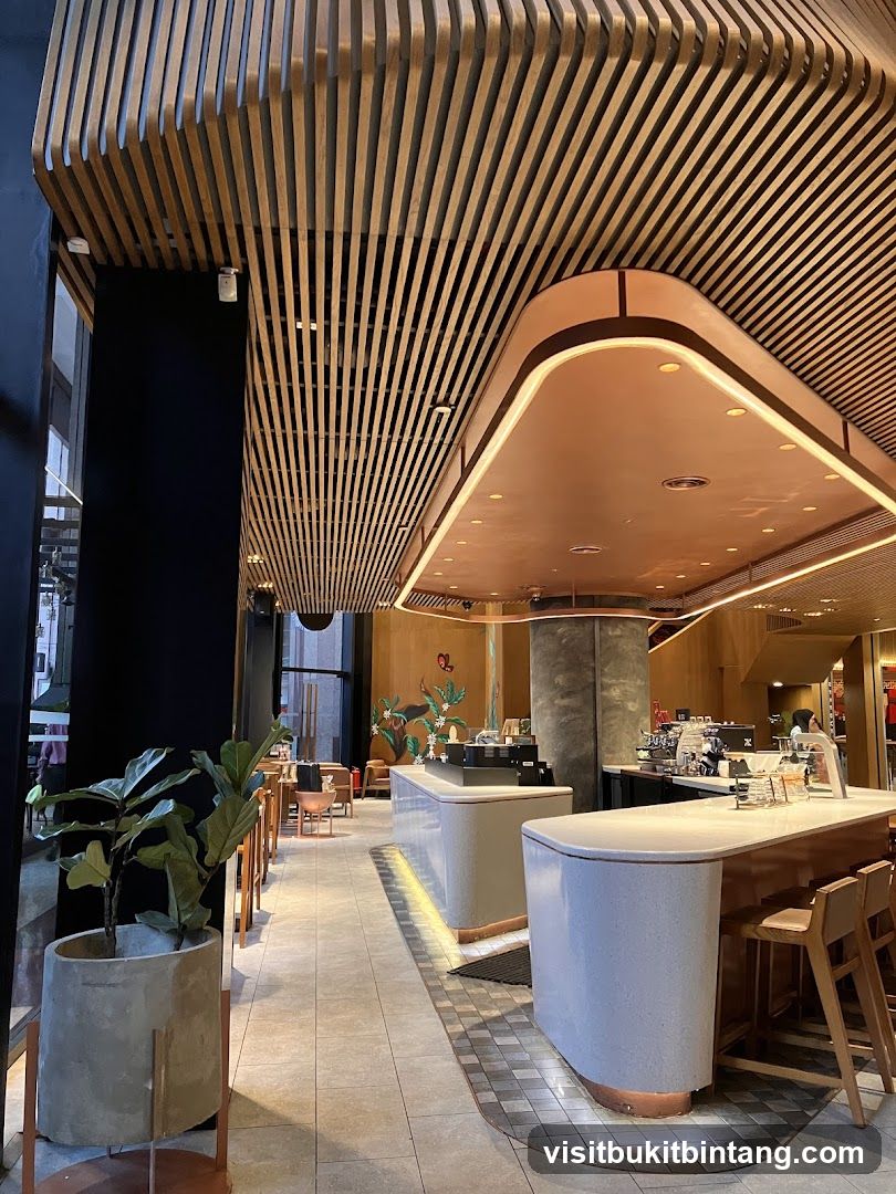 Interior of a modern café