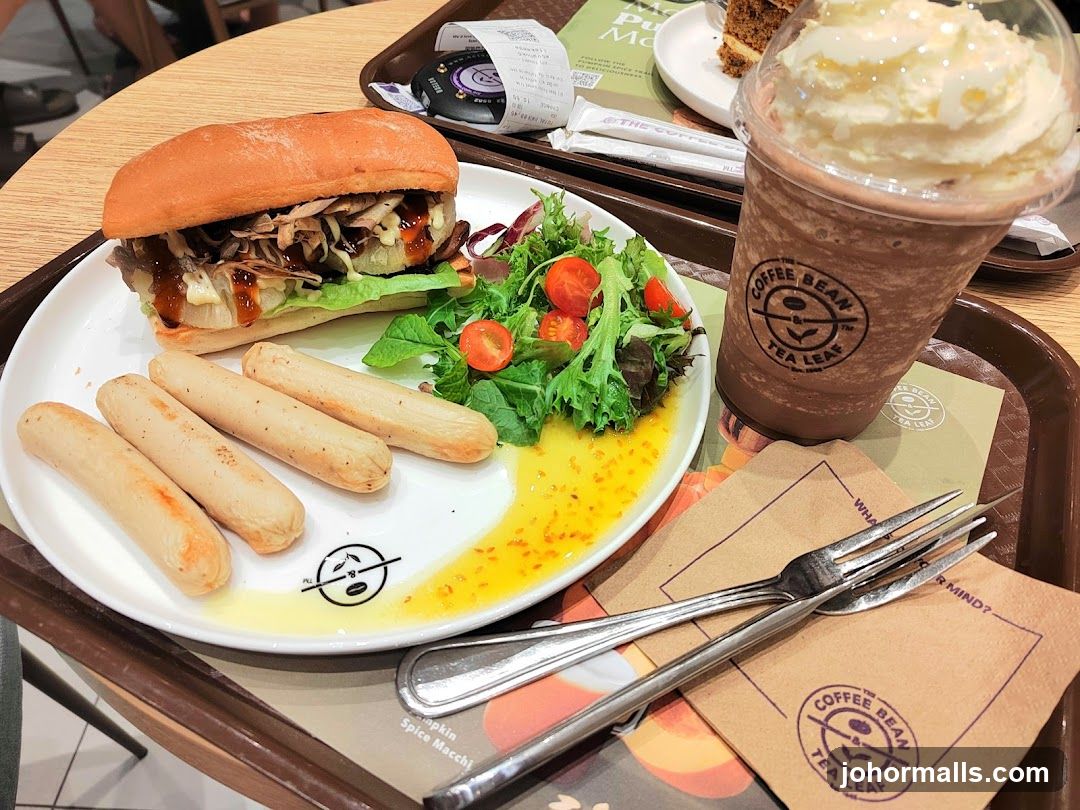 Sandwich meal with iced coffee