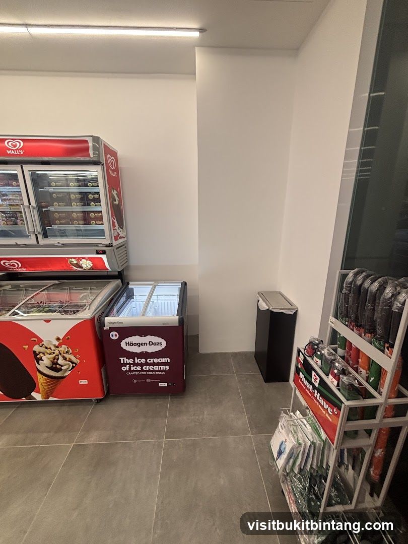 Ice Cream Freezers and Umbrella Display