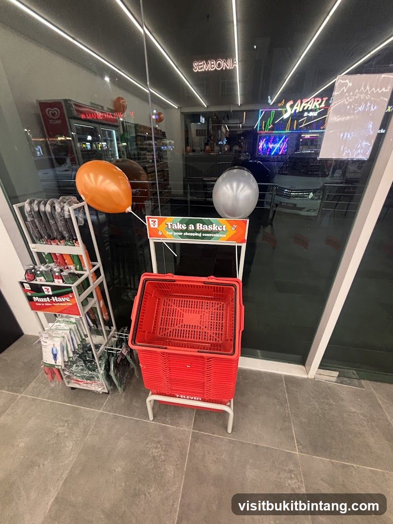 7-Eleven Storefront with Shopping Basket