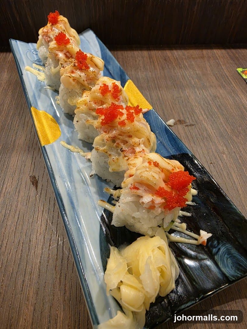 Sushi Plate on Wooden Table