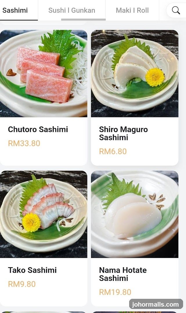 Sushi I Gunkan Menu Section