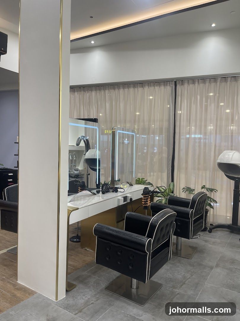 Interior of a salon