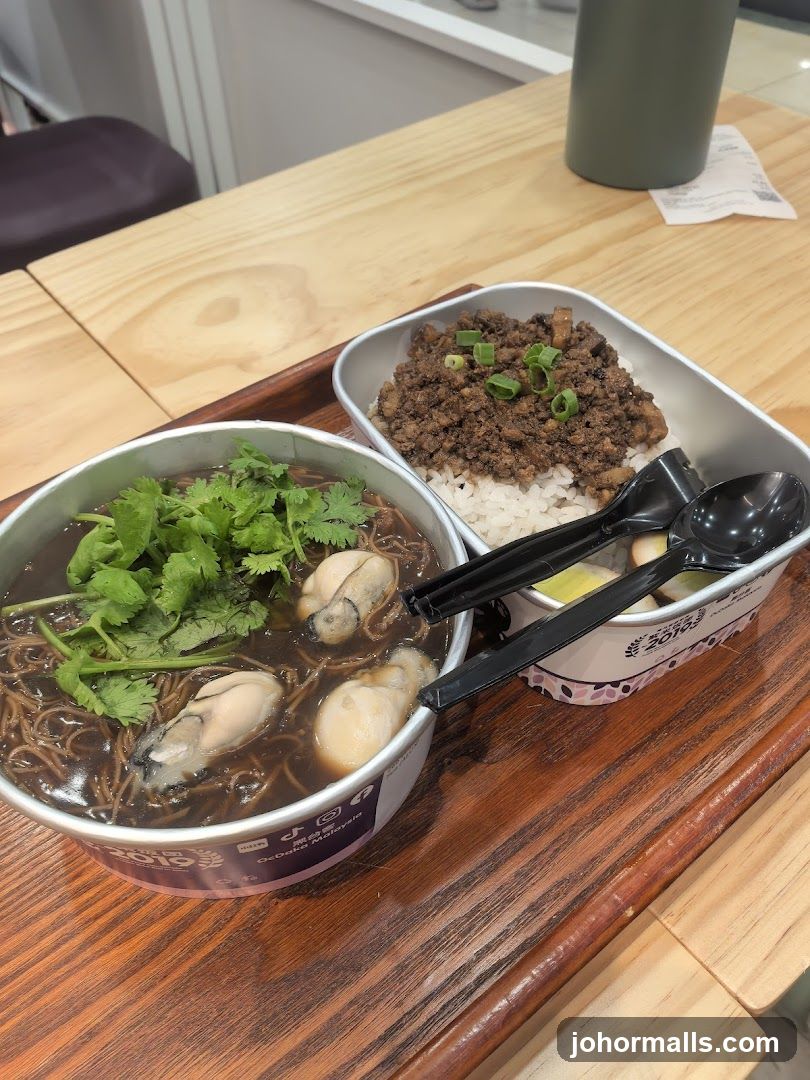 Food on wooden tray