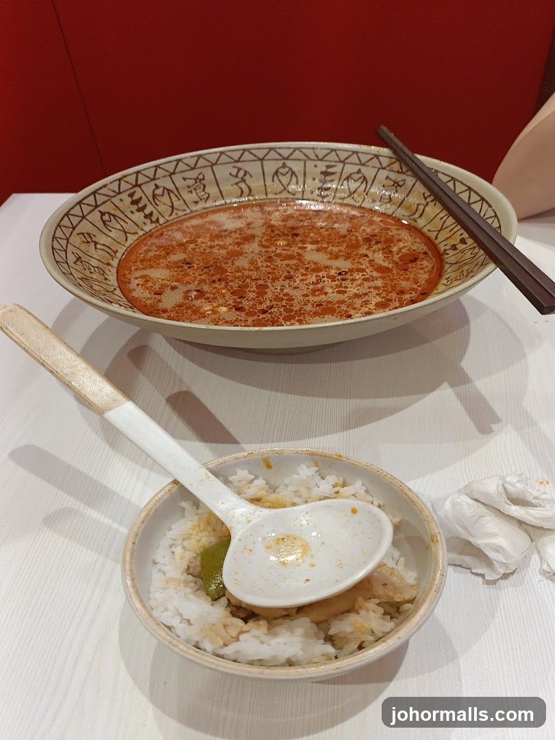 Spicy Noodle Soup and Rice