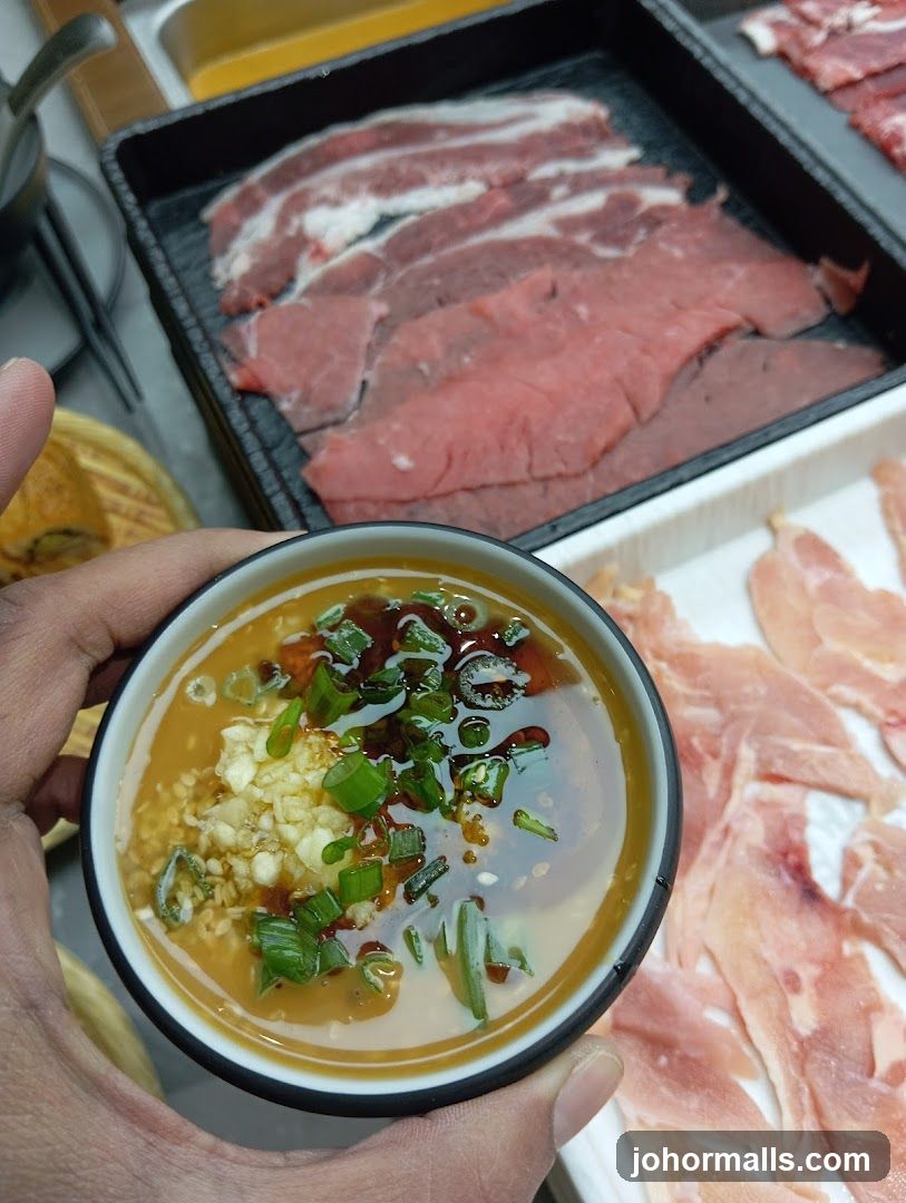 Dipping Sauce and Sliced Meats